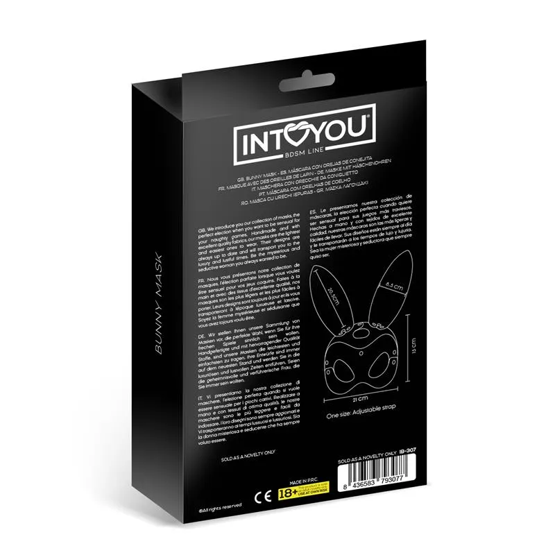 Roussy Máscara de Conejito Ajustable · INTOYOU BDSM LINE · Juegos y Complementos Divertidos — photo 8