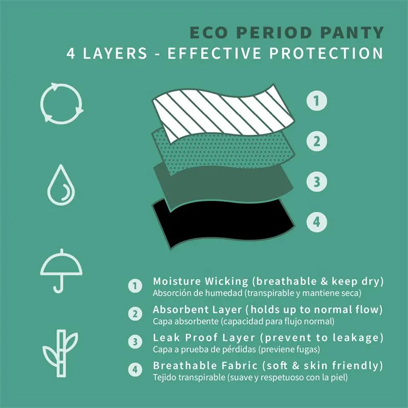 Flora Braguita Menstrual  Normal · ADALET ECO PERIOD · Tangas y Braguitas — Foto 6