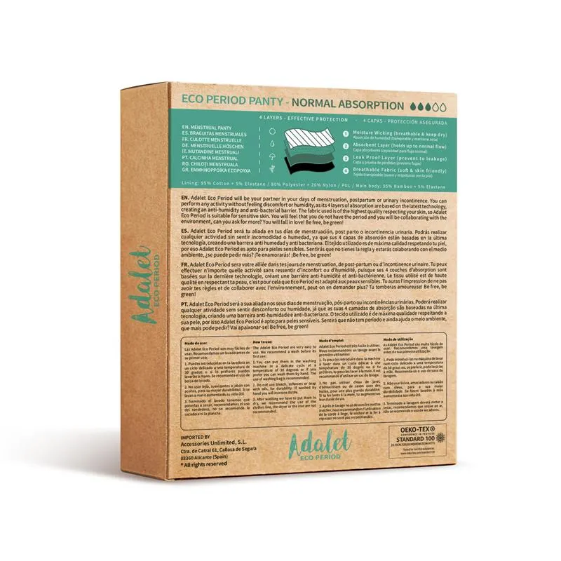 Flora Braguita Menstrual  Normal · ADALET ECO PERIOD · Tangas y Braguitas — Foto 9