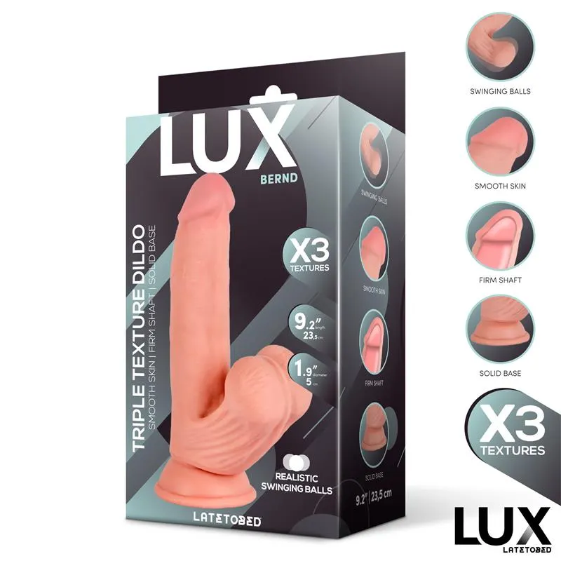 Bernd Dildo Triple Densidad con Testículos Oscilantes 9.2 · LUX · Dildos — Foto 7