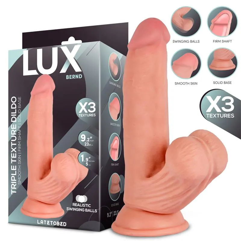 Bernd Dildo Triple Densidad con Testículos Oscilantes 9.2 · LUX · Dildos