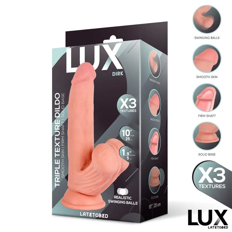 Dirk Dildo Triple Densidad con Testículos Oscilantes 10 · LUX · Dildos — Foto 7