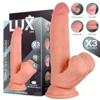 Dirk Dildo Triple Densidad con Testículos Oscilantes 10 · LUX · Dildos