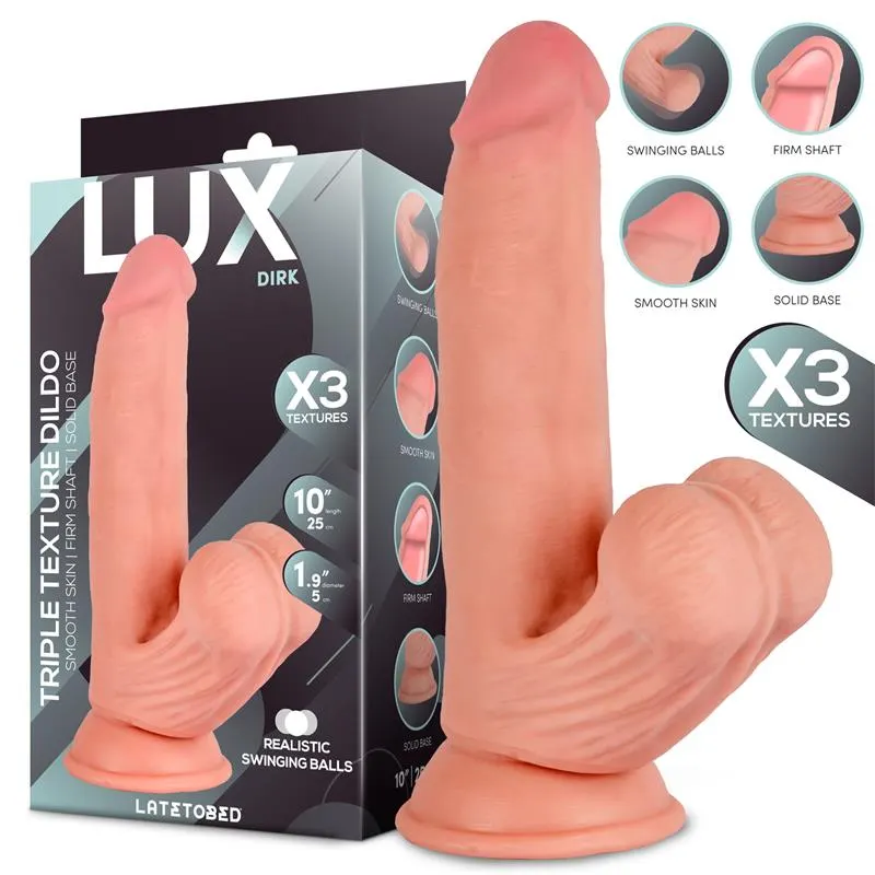 Dirk Dildo Triple Densidad con Testículos Oscilantes 10 · LUX · Dildos