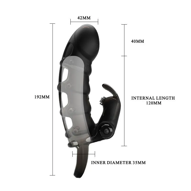 Cuper Funda para el Pene con Vibración +4 cm · PRETTYLOVE · Fundas y Extensiones para el Pene — Foto 8