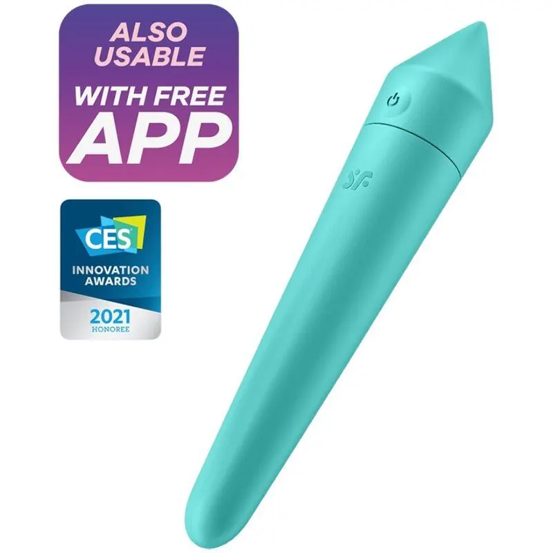 Ultra Power Bullet 8 Bala Vibradora con APP Turquoise · SATISFYER · Huevos y Balas Vibradoras