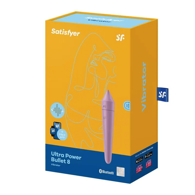 Ultra Power Bullet 8 Bala Vibradora con APP Lilac · SATISFYER · Huevos y Balas Vibradoras — Foto 7
