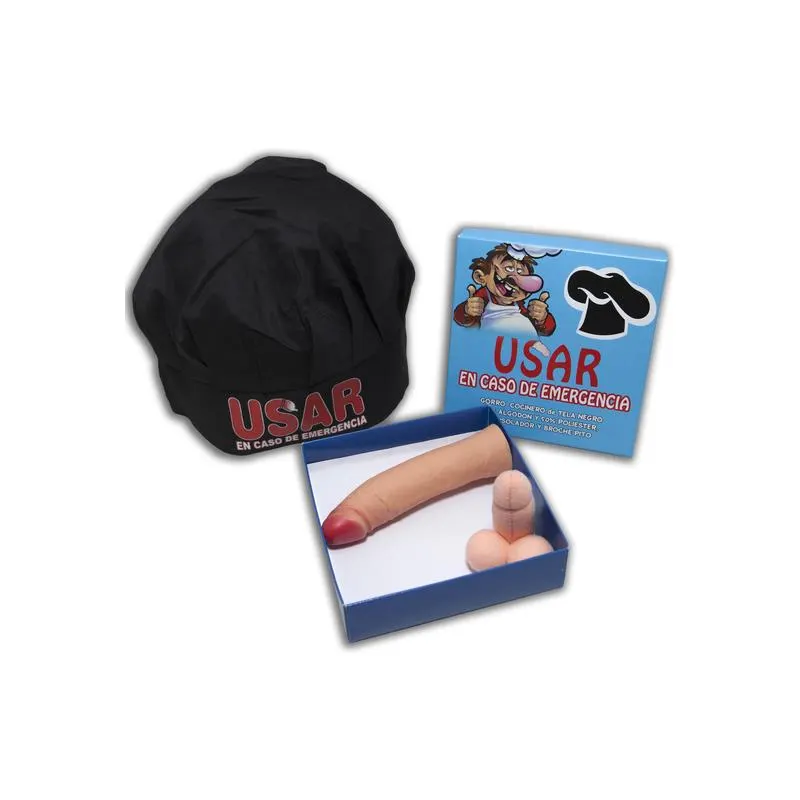 Set Caja Gorro Cocinero, Broche y Estimulador · DIVERTY SEX · Juegos y Complementos Divertidos