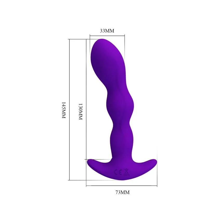 Yale Plug Anal con Vibración Púrpura · PRETTYLOVE · Anal — Foto 9
