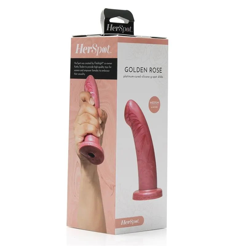 Herspot Dildo Golden Rose Talla Mediana · FLESHLIGHT · Estimuladores de Clítoris — photo 7