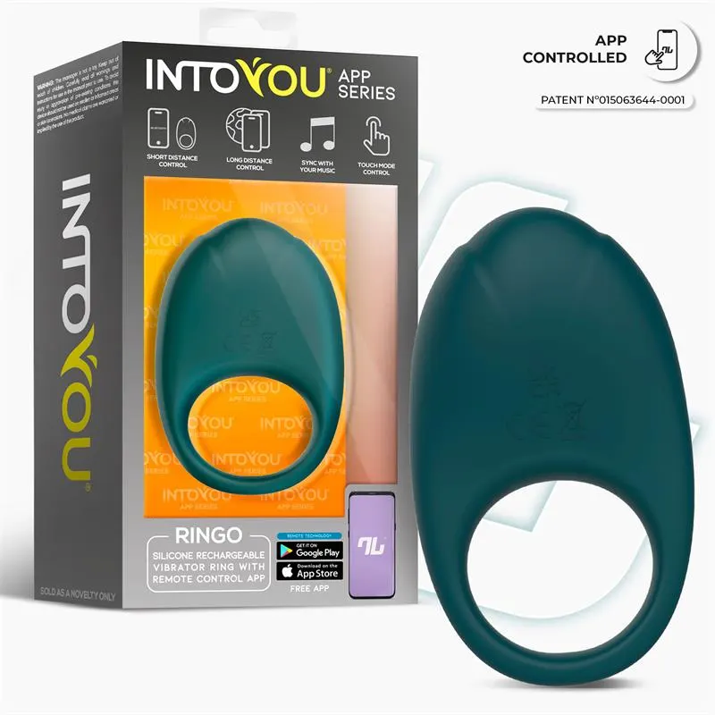 Ringo Anillo Vibrador con APP Unibody Verde · INTOYOU APP SERIES · Anillos para el Pene — Foto 2