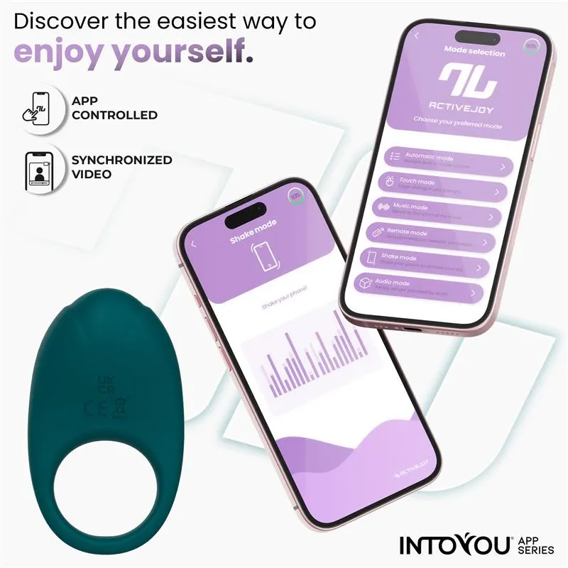 Ringo Anillo Vibrador con APP Unibody Verde · INTOYOU APP SERIES · Anillos para el Pene — Foto 6