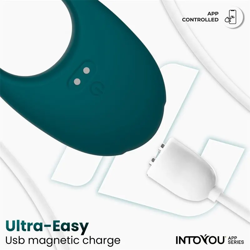 Ringo Anillo Vibrador con APP Unibody Verde · INTOYOU APP SERIES · Anillos para el Pene — Foto 8