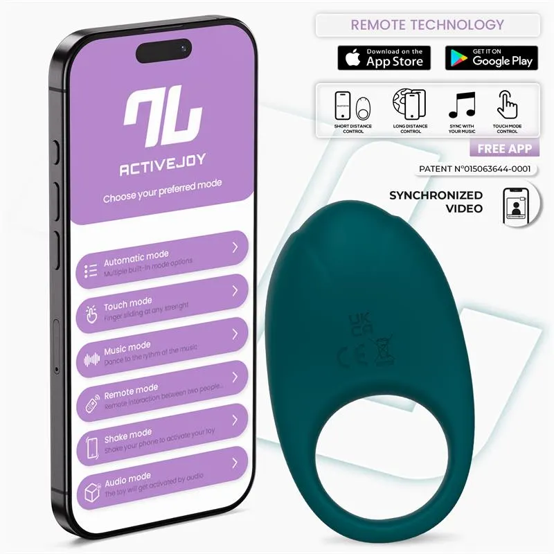 Ringo Anillo Vibrador con APP Unibody Verde · INTOYOU APP SERIES · Anillos para el Pene