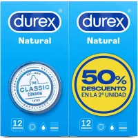 Duplo Preservativos Natural 2x 12 ud · DUREX · Lubricantes