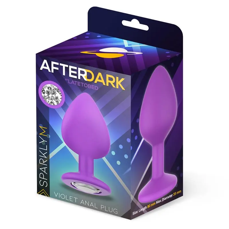 Sparkly Plug Anal Silicona Talla M Violet · AFTERDARK · Anal — Foto 4