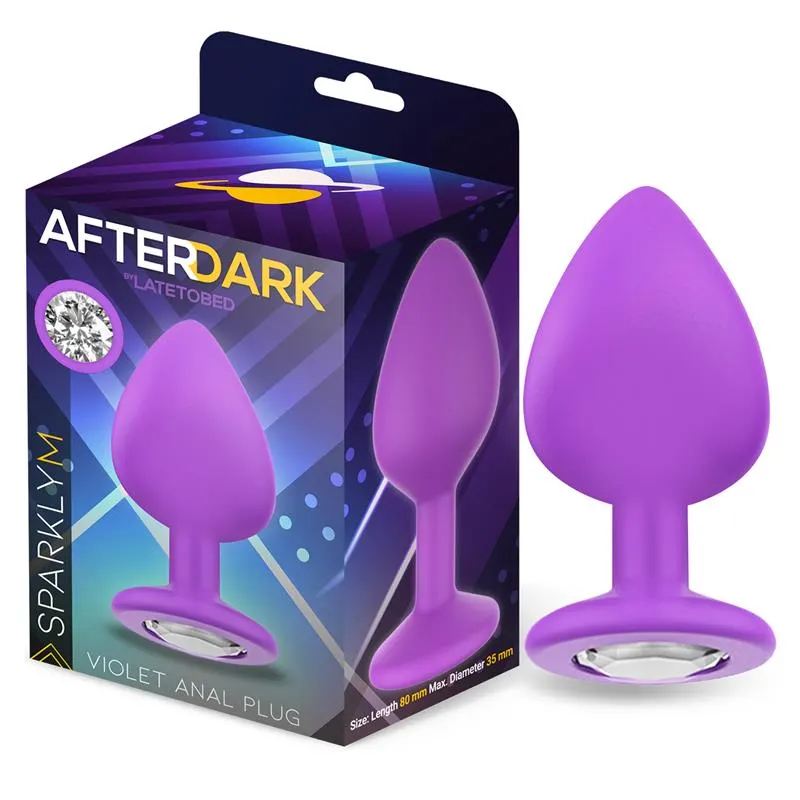 Sparkly Plug Anal Silicona Talla M Violet · AFTERDARK · Anal