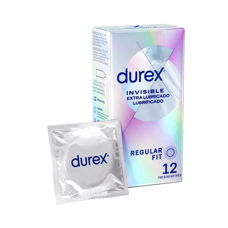 Preservativos Invisible Extra Lubricación 12ud · DUREX · Accesorios y Sets