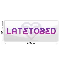 Cartel Promocional Latetobed 60 cm x 22 cm · LATETOBED · Juegos y Complementos Divertidos