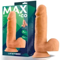 Dimi Dildo Realista con Testículos 7.9 Natural · MAX & CO · Dildos