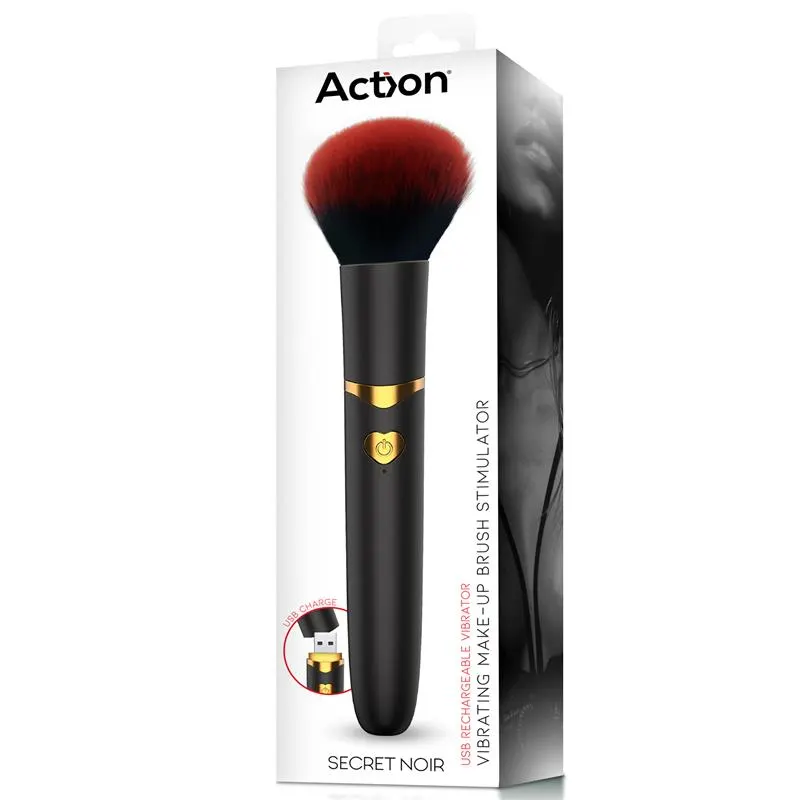 Secret Noir Estimulador Brocha de Maquillaje con Vibración Negro · ACTION · Estimuladores de Clítoris — Foto 2