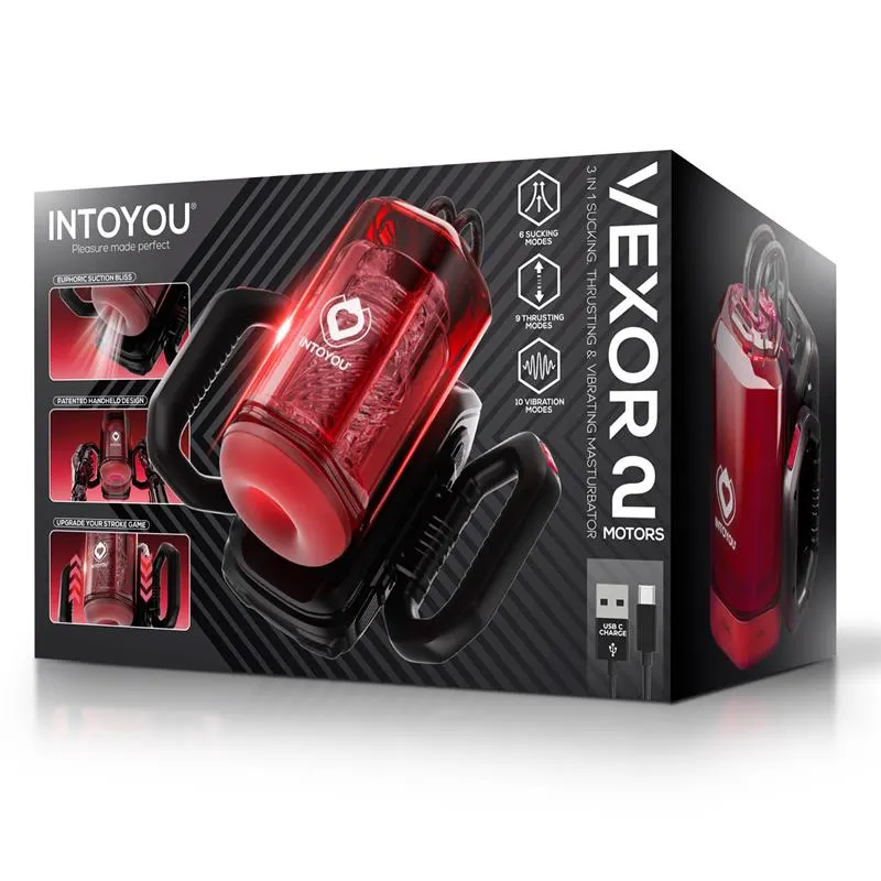 Vexor 3 in 1 Masturbador Masculino Succion, Empuje y Vibración USB-C · INTOYOU · Masturbadores Él — photo 13