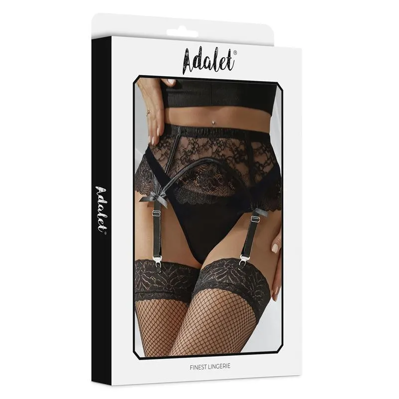 Miranda Liguero de Encaje con Tanga Negro · S/M · ADALET LINGERIE · Corsés, Ligueros y Medias — photo 5