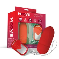 Huevo Vibrador con Control Remoto Rojo · MOOVE · Huevos y Balas Vibradoras