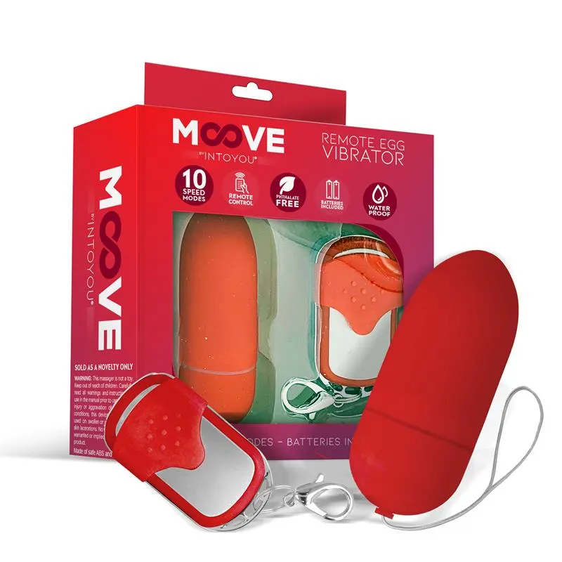 Huevo Vibrador con Control Remoto Rojo · MOOVE · Huevos y Balas Vibradoras