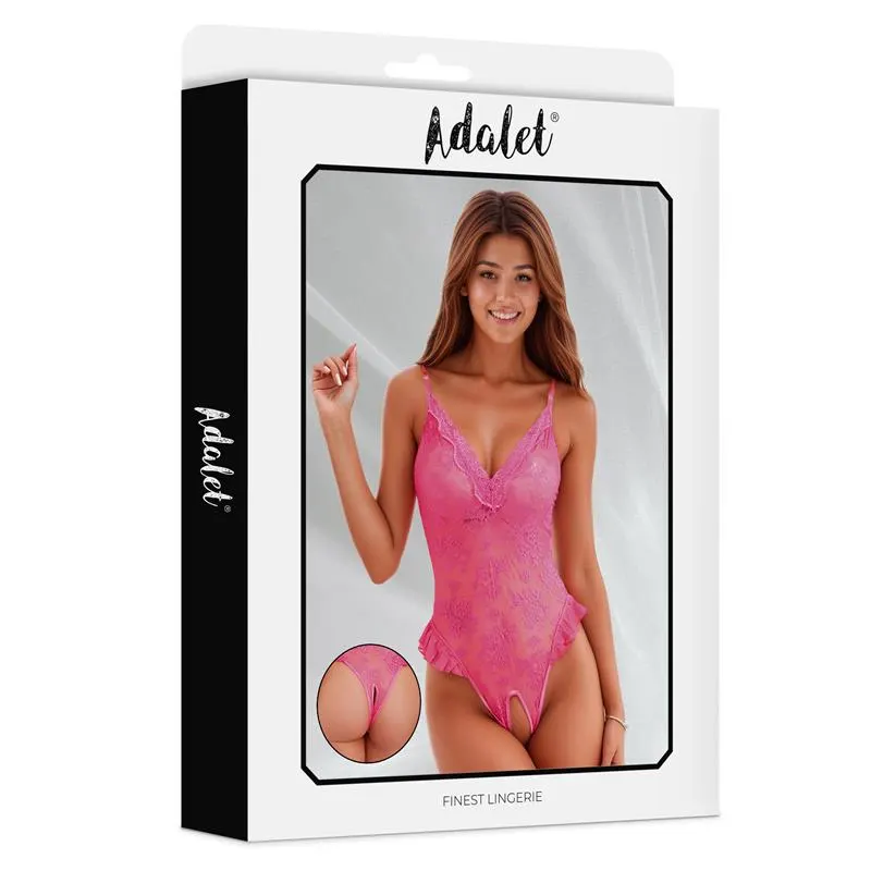Iris Body Abierto Rosa · S/M · ADALET LINGERIE · Conjuntos y Bodies — Foto 3