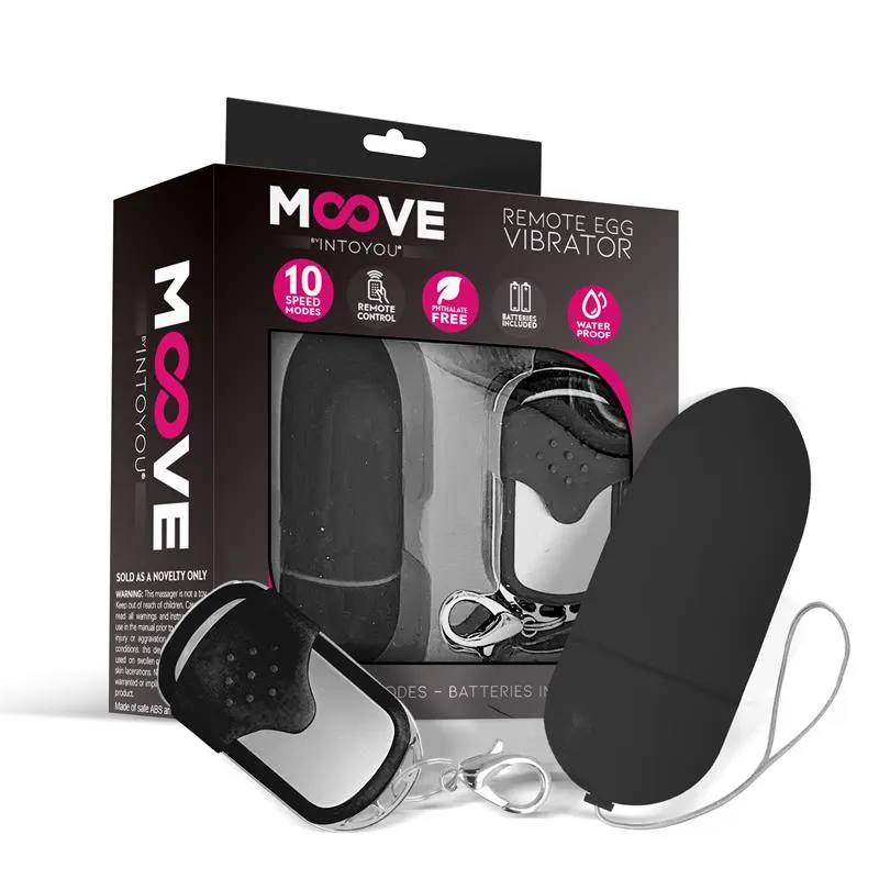 Huevo Vibrador con Control Remoto Negro · MOOVE · Huevos y Balas Vibradoras