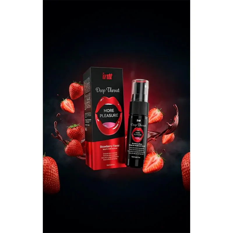 Spray para Sexo Oral Deep Throat Fresa 12 ml · INTT · Lubricantes — Foto 2