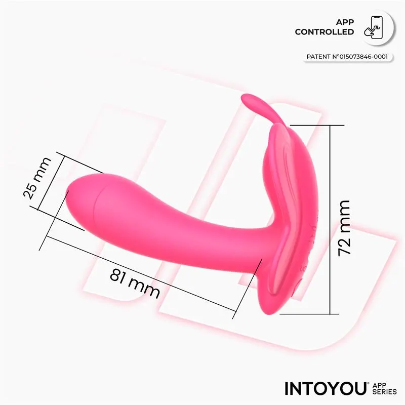Wingy Estimulador Mariposa con APP Peach Red · INTOYOU APP SERIES · Vibradores — photo 9