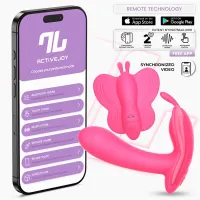Wingy Estimulador Mariposa con APP Peach Red · INTOYOU APP SERIES · Vibradores