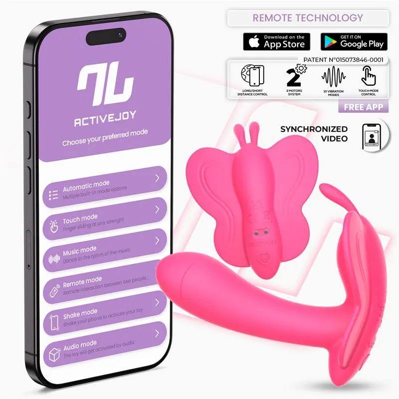 Wingy Estimulador Mariposa con APP Peach Red · INTOYOU APP SERIES · Vibradores