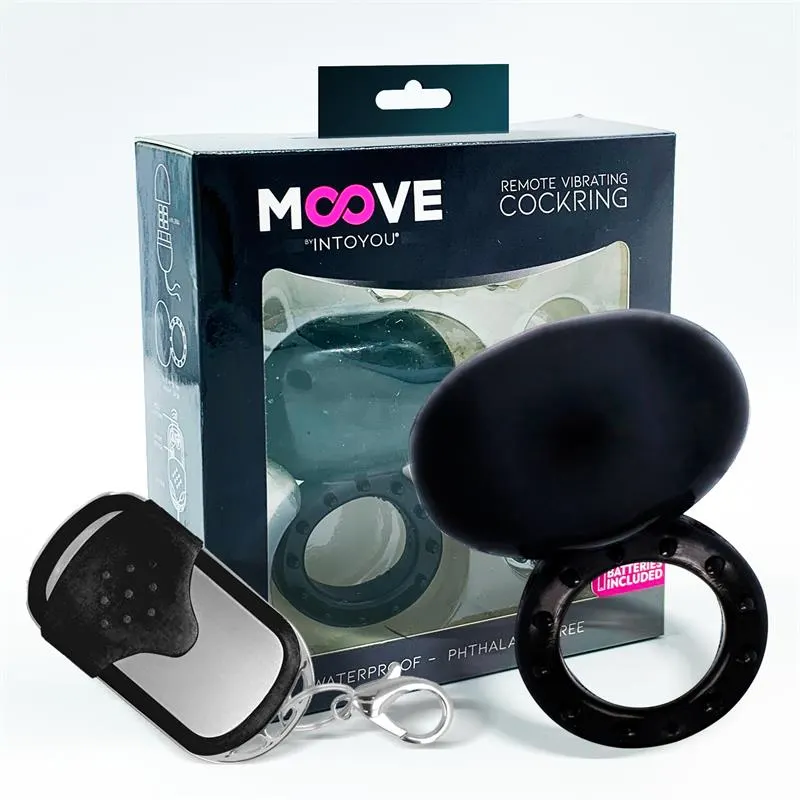Anillo Vibrador con Control Remoto Negro · MOOVE · Anillos para el Pene
