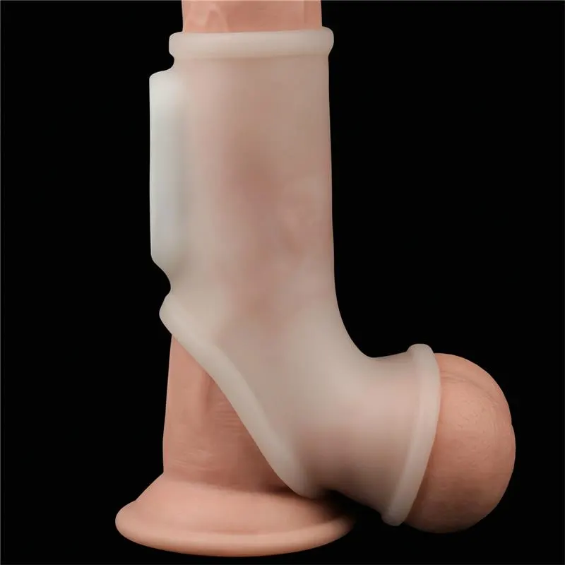 Funda Pene y Testículos con Vibración Silk Knights · LOVETOY · Fundas y Extensiones para el Pene — photo 3