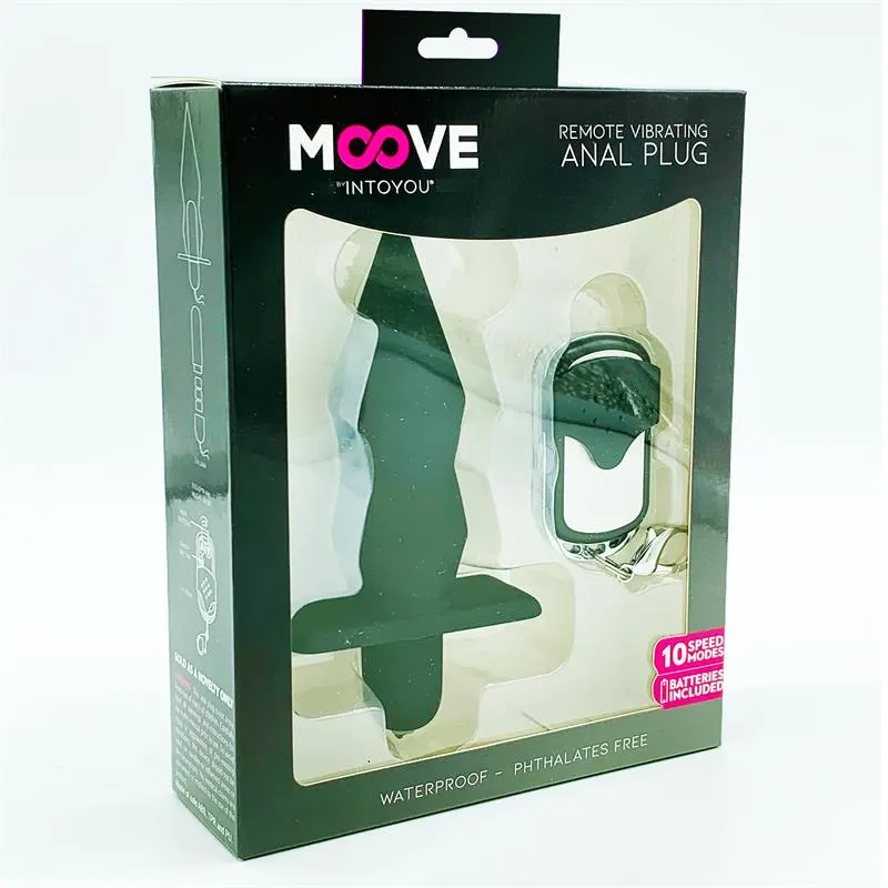 Plug Anal con Vibración y Control Remoto Negro · MOOVE · Anal — photo 2