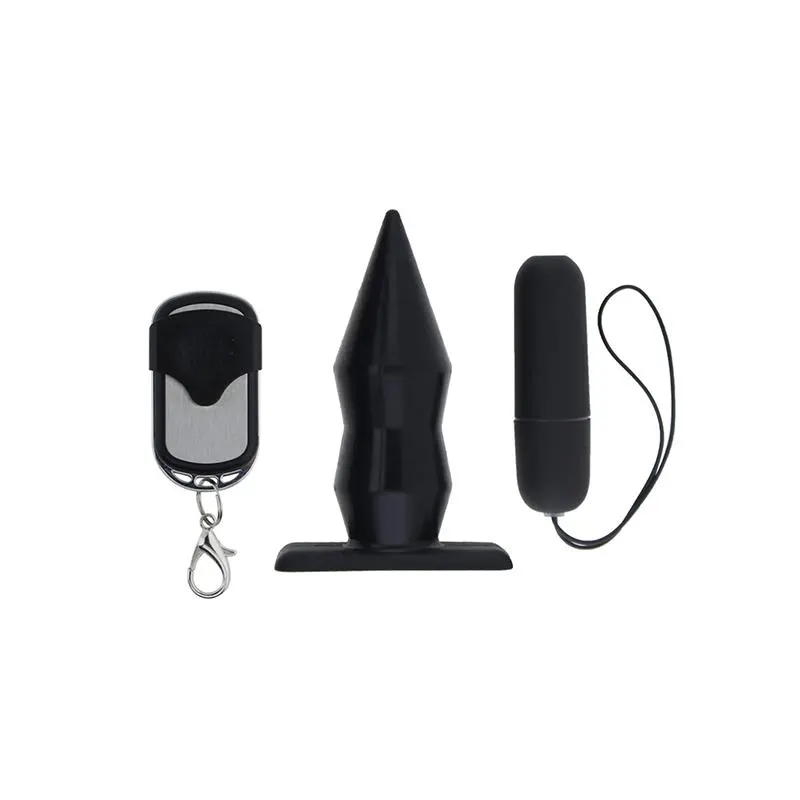 Plug Anal con Vibración y Control Remoto Negro · MOOVE · Anal — photo 4