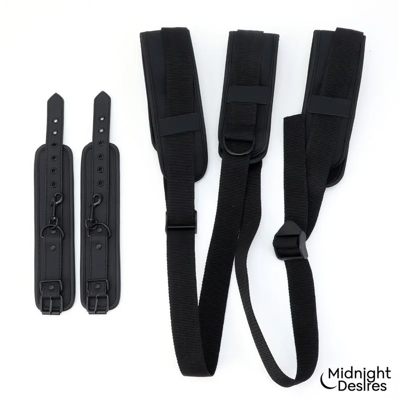 Set de Restricciones con Sujeción para el Cuello · MIDNIGHT DESIRES · Esposas y Ataduras — Foto 4