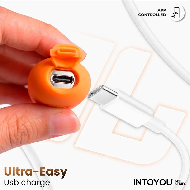 NexEgg Huevo Vibrador Silicona Doble Capa App Naranja/Rosa · INTOYOU APP SERIES · Huevos y Balas Vibradoras — photo 7