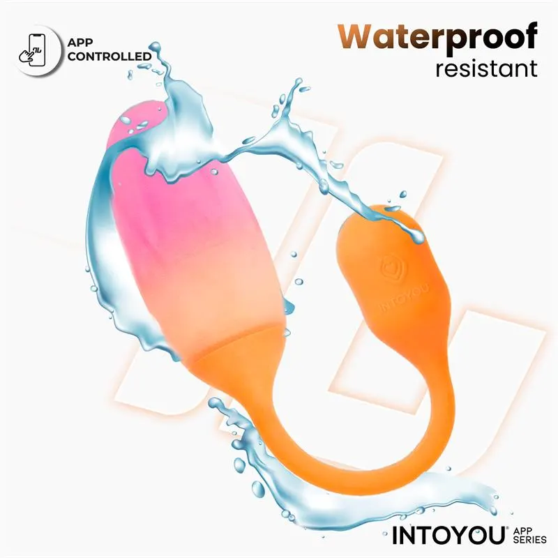 NexEgg Huevo Vibrador Silicona Doble Capa App Naranja/Rosa · INTOYOU APP SERIES · Huevos y Balas Vibradoras — photo 8