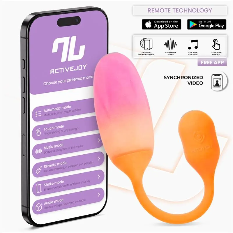 NexEgg Huevo Vibrador Silicona Doble Capa App Naranja/Rosa · INTOYOU APP SERIES · Huevos y Balas Vibradoras