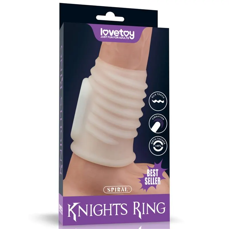 Funda para el Pene con Vibración Spiral Knights · LOVETOY · Fundas y Extensiones para el Pene