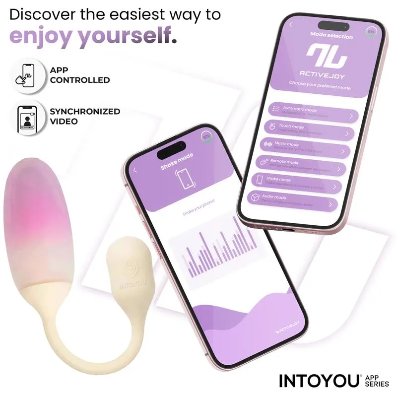 NexEgg Huevo Vibrador Silicona Doble capa App Beige/Rosa · INTOYOU APP SERIES · Huevos y Balas Vibradoras — photo 2