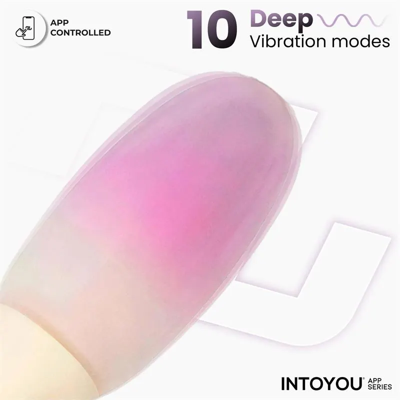 NexEgg Huevo Vibrador Silicona Doble capa App Beige/Rosa · INTOYOU APP SERIES · Huevos y Balas Vibradoras — photo 4