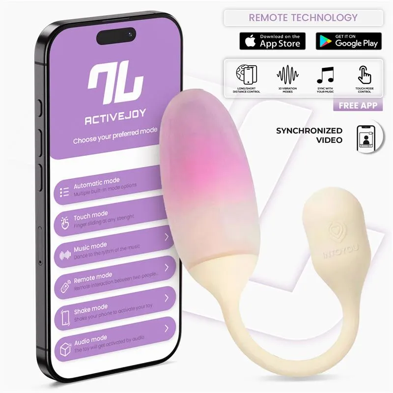 NexEgg Huevo Vibrador Silicona Doble capa App Beige/Rosa · INTOYOU APP SERIES · Huevos y Balas Vibradoras