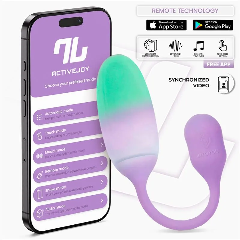 NexEgg Huevo Vibrador Silicona Doble capa con App Lila/Pistacho · INTOYOU APP SERIES · Huevos y Balas Vibradoras