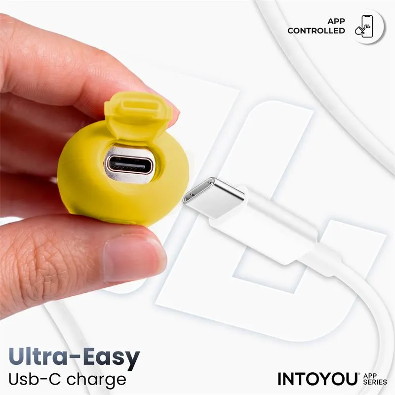 NexEgg Huevo Vibrador Doble Capa Silicona App Amarillo/Púrpura · INTOYOU APP SERIES · Huevos y Balas Vibradoras — photo 7