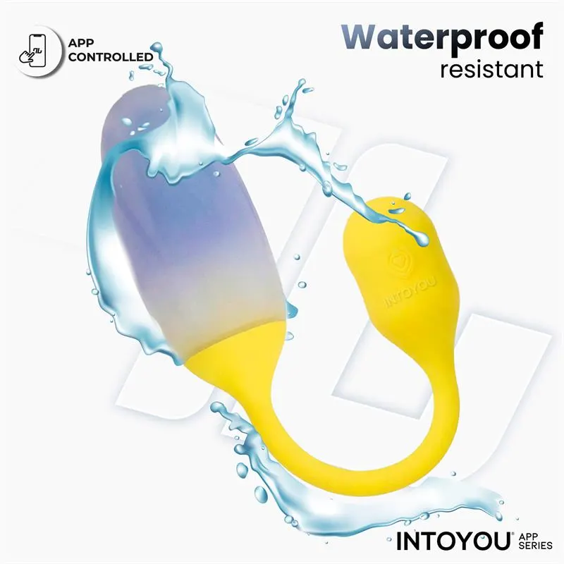 NexEgg Huevo Vibrador Doble Capa Silicona App Amarillo/Púrpura · INTOYOU APP SERIES · Huevos y Balas Vibradoras — photo 9
